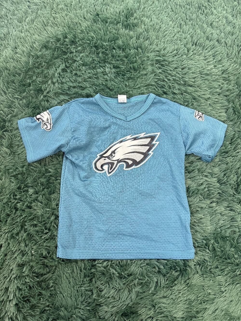 Vintage Franklin Philadelphia Eagles #11 Youth Kids Mesh Jersey Light Blue L NFL